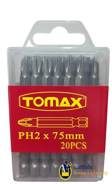Tomax Ph2 x 75 mm Bits Vİdalama Yıldız Matkap Ucu