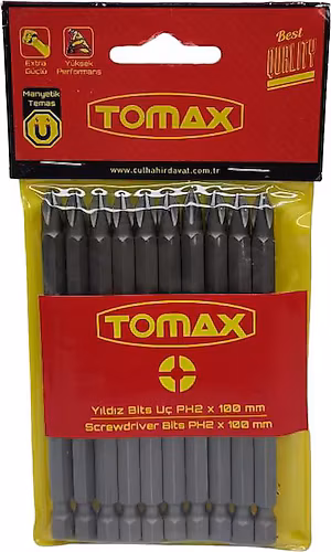 Tomax Ph2 x 100 mm Bits Vİdalama Yıldız Matkap Ucu