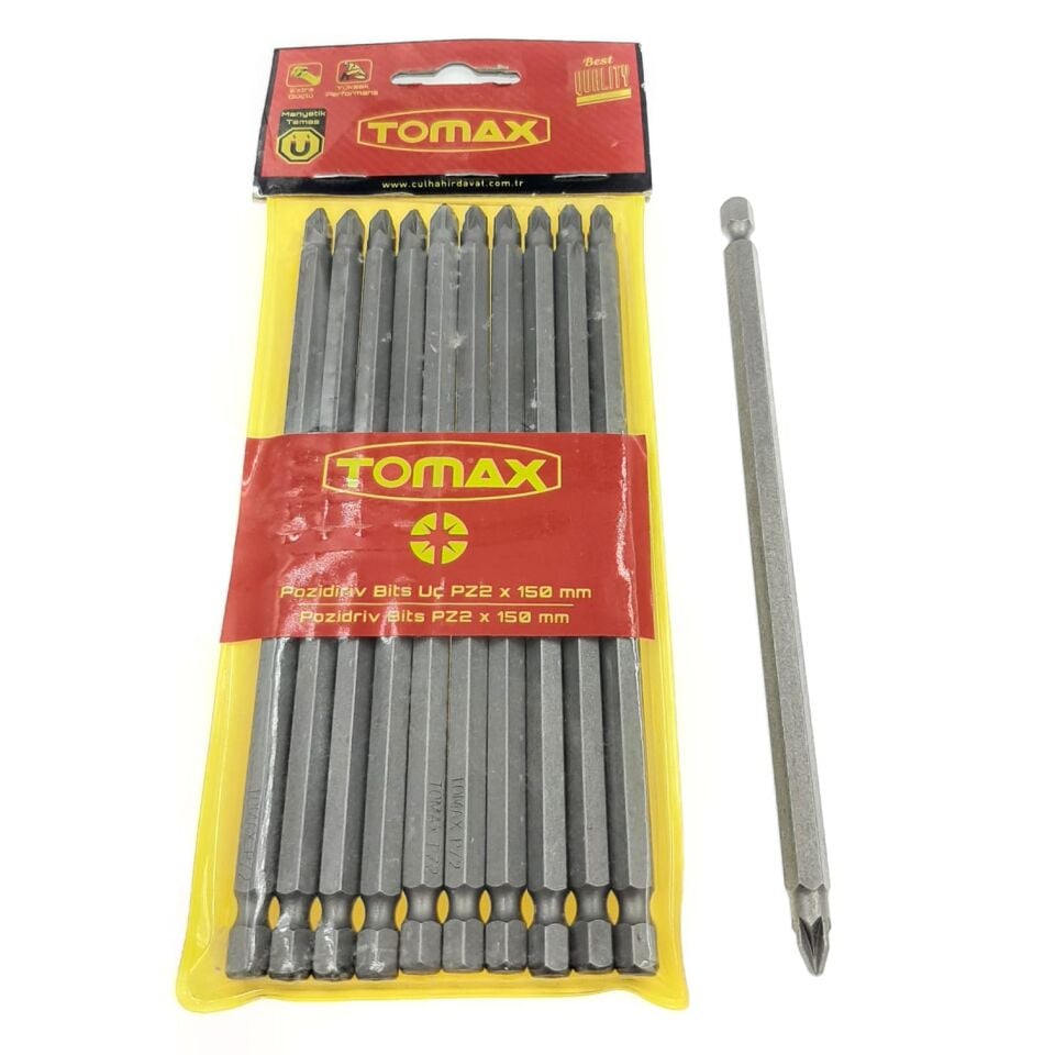 Tomax Ph2 x 150 mm Bits Vİdalama Yıldız Matkap Ucu