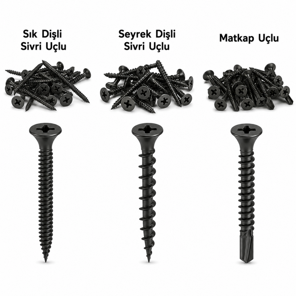 Alçıpan Vidaları (1000 Adet)