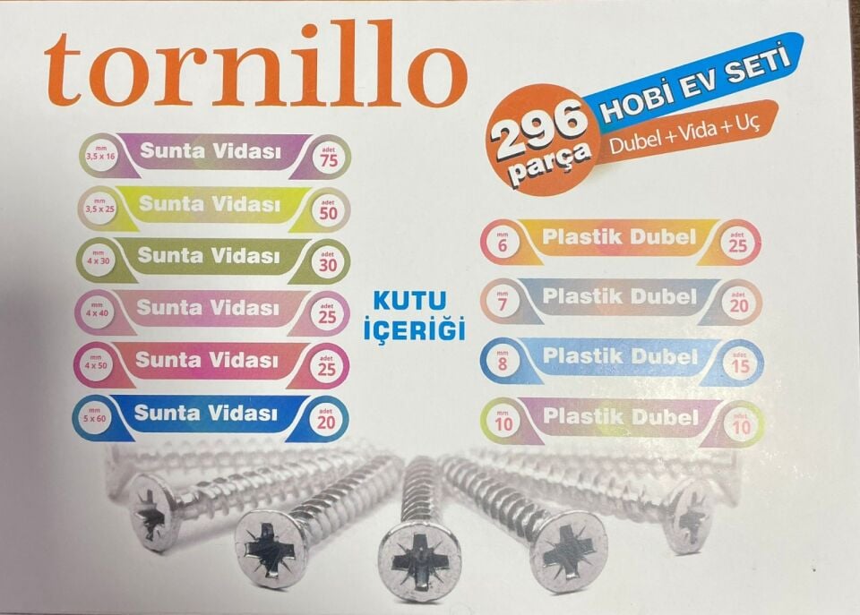 296 Parça Hobi Ev Seti