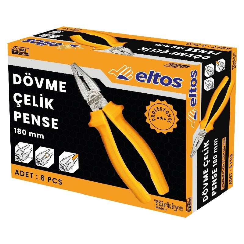 Eltos Kutulu Dövme Çelik Pense